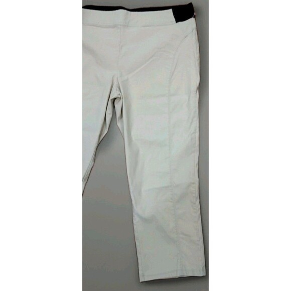Simply Vera Vera Wang Women’s XL Cropped Pants Pull-On Khaki Stretch Comfort EUC - Picture 3 of 8